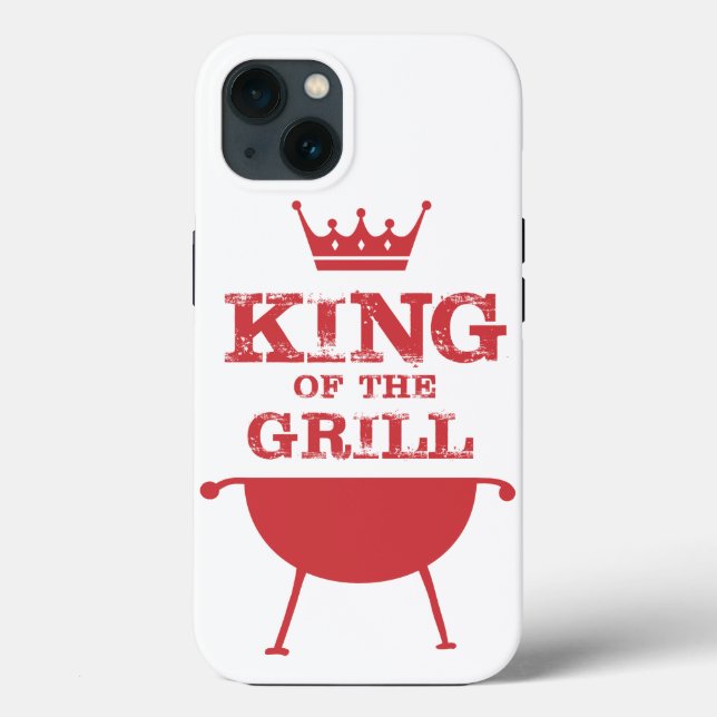 Funda De Case-Mate Para iPhone Rey Del Grill, Rojo (Reverso )