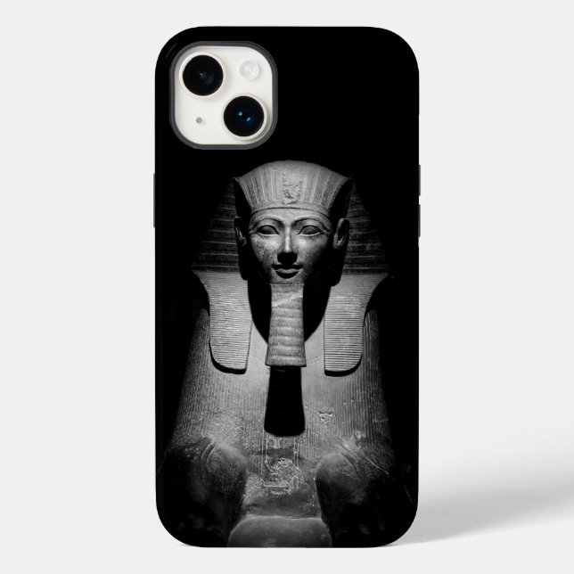 Funda De Case-Mate Para iPhone Rey faraón blanco y negro (Reverso )