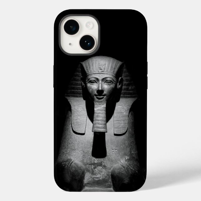 Funda De Case-Mate Para iPhone Rey faraón blanco y negro (Reverso )