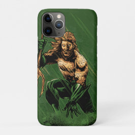 Funda Para iPhone 11 Pro Rey Oceánico Guerrero Tridente Dinámico Arte Cómic