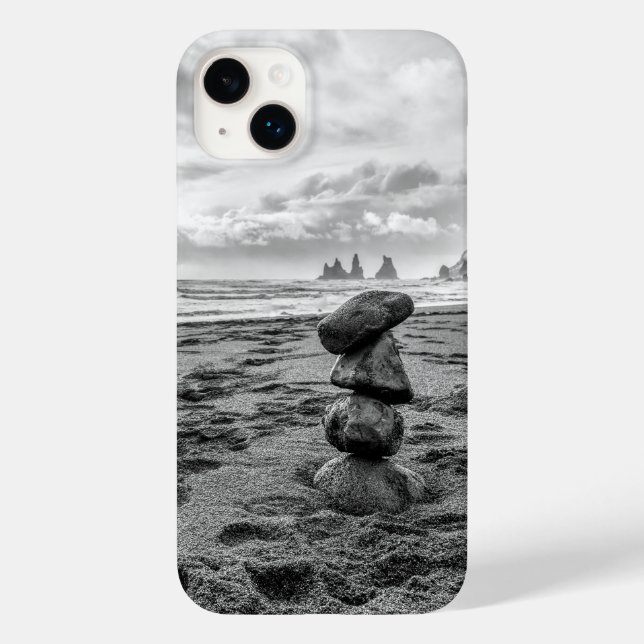 Funda De Case-Mate Para iPhone Reynisfjara Beach Cairn (Reverso )