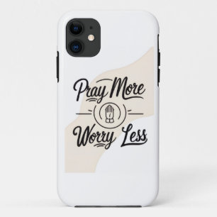 Funda Para iPhone 11 Rezar más preocupación menos