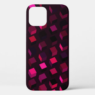 Funda Para iPhone 12 Rhombus rosado oscuro: decoración abstracta degrad