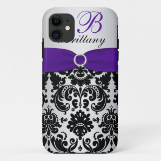 title_seo2 RIBBON IMPRESO Black Purple Silver Damask iPhone 5