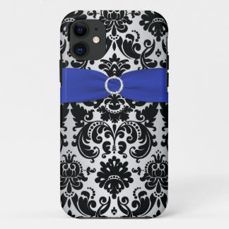 Funda Para iPhone 11 RIBBON IMPRESO Negro, Azul, plata Damask iPhone 5