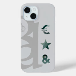 Funda Para iPhone 15 RICH Casos de iPhone Tendencia Resumen Verde Blanc