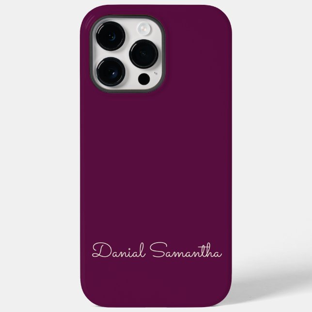 Funda De Case-Mate Para iPhone Rich Purpule Custom Name Personalized  (Reverso )