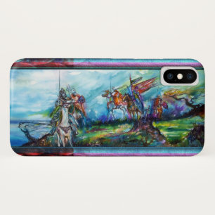 Funda Para iPhone X RIDERS IN THE STORM Caballeros Medievales Blue