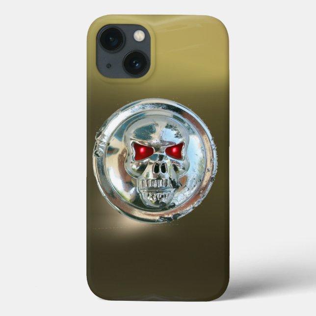 Funda De Case-Mate Para iPhone RIDERS SKULL GEM negro gris (Reverso)