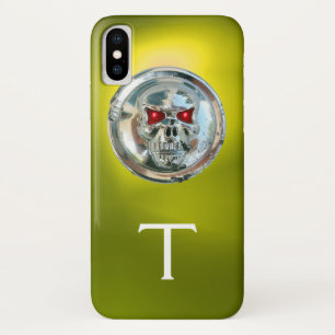 Funda Para iPhone X RIDERS SKULL MONOGRAM amarillo