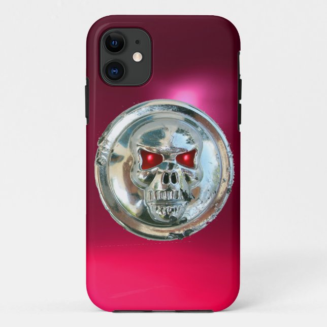 Funda De Case-Mate Para iPhone RIDERS SKULL MONOGRAM rosa (Reverso)