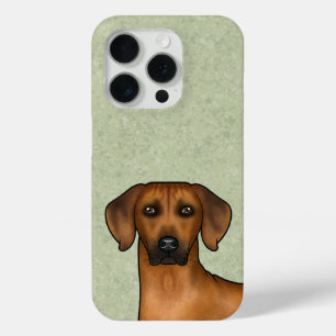 Funda Para iPhone 15 Pro Ridgeback Rhodesian Brown Cabeza de Perro Africano