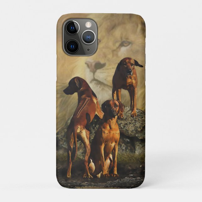 Funda De Case-Mate Para iPhone Ridgeback ruso con león (Reverso)