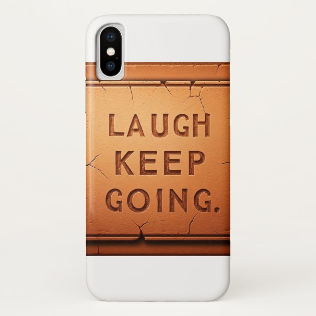 Funda De Case-Mate Para iPhone Ríe Sigue Adelante (Reverso)