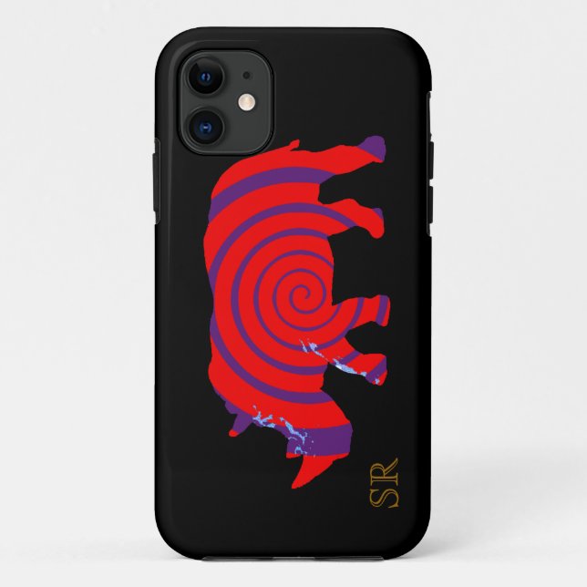 Funda De Case-Mate Para iPhone rinoceronte hipnótico espiral (Reverso)