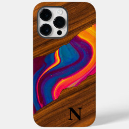 Funda Para iPhone 14 Pro Max De Case-Mate Río de color vibrante de madera