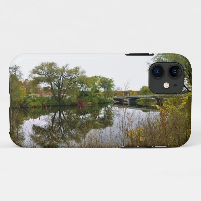 Funda De Case-Mate Para iPhone Río Milwaukee, West Bend, Wisconsin (Reverso (horizontal))