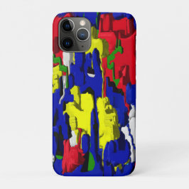 Funda Para iPhone 11 Pro Risse im Blau, abstrakt