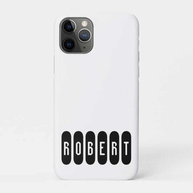 Funda De Case-Mate Para iPhone Robert Mens Nombre En Blanco Y Negro, (Reverso)