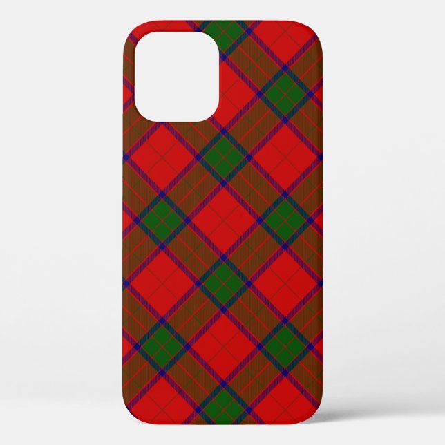 Funda De Case-Mate Para iPhone Robertson tartan platillo rojo (Reverso )