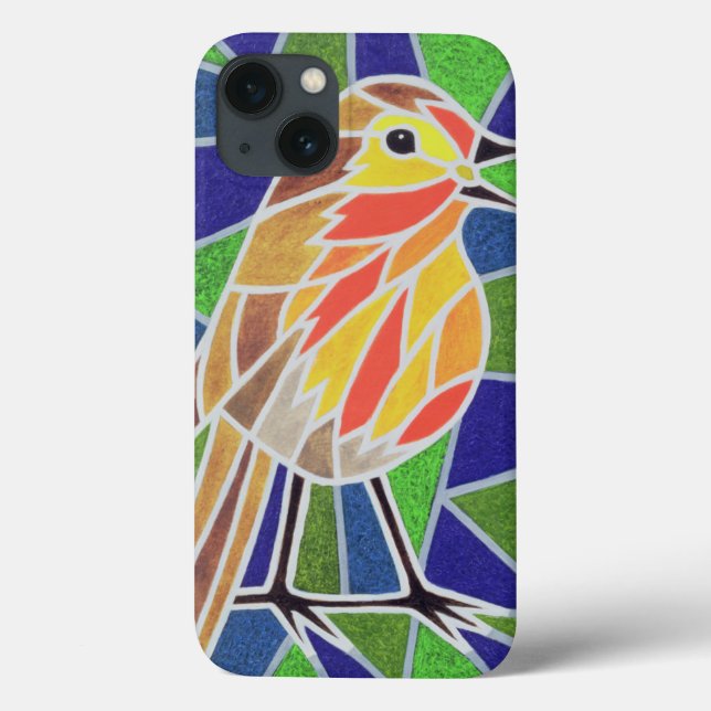 Funda De Case-Mate Para iPhone Robin en StainGlass (Reverso)