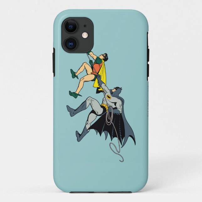 Funda De Case-Mate Para iPhone Robin Y Batman Climb (Reverso)