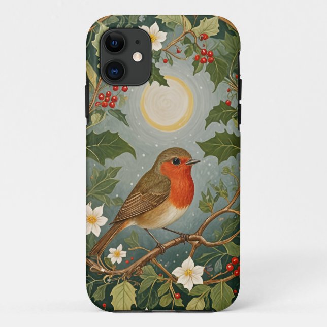 Funda De Case-Mate Para iPhone Robin y Holly festivos (Reverso)