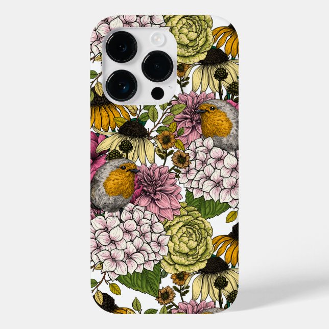 Funda De Case-Mate Para iPhone Robins en el jardín (Reverso )