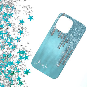 Funda Para iPhone 13 Pro Robins Huevos Purpurinas azules
