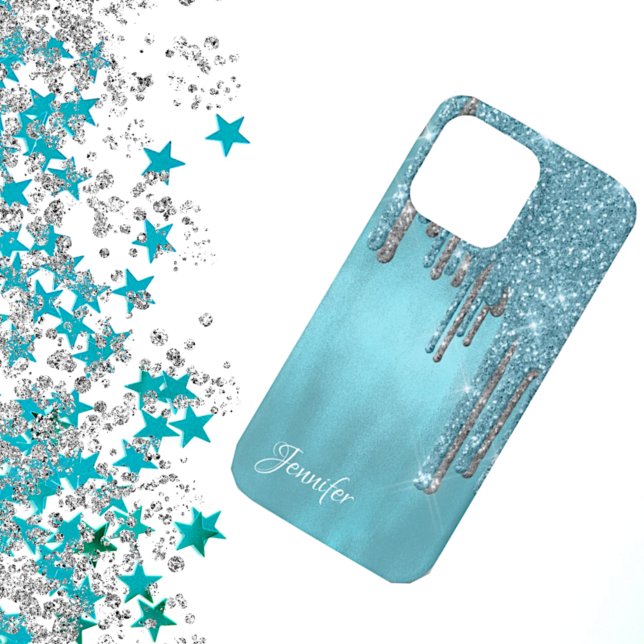 Funda De Case-Mate Para iPhone Robins Huevos Purpurinas azules (Subido por el creador)