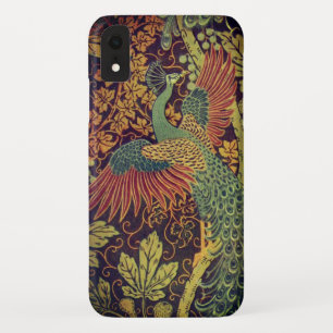 Funda Para iPhone XR roble hoja de pavo real victoriano jacquard marrón