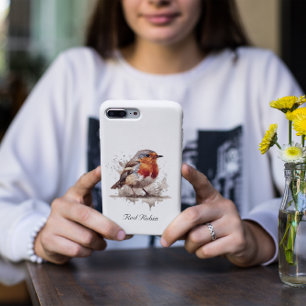 Funda Para iPhone 11 Pro Robo rojo pájaro, personalizable