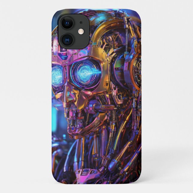 Funda De Case-Mate Para iPhone Robot cibernético jpg impreso (Reverso)