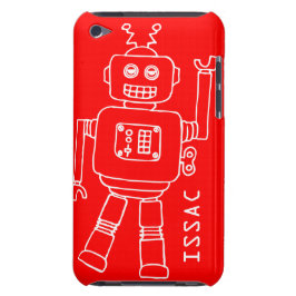 Funda Para iPhone XR Robot divertido llamado niños rojos y blancos