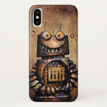 Robot oxidado divertido de Steampunk
