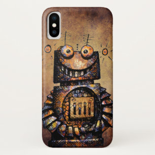 Funda Para iPhone X Robot oxidado divertido de Steampunk