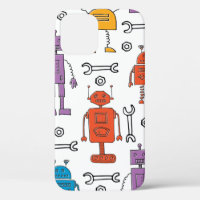 Robots de garabatos. Patrón sin foco. Personalizad