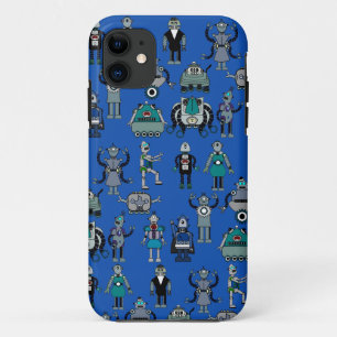 title_seo2 ¡Robots! Robots retro de cosechas geek en azul