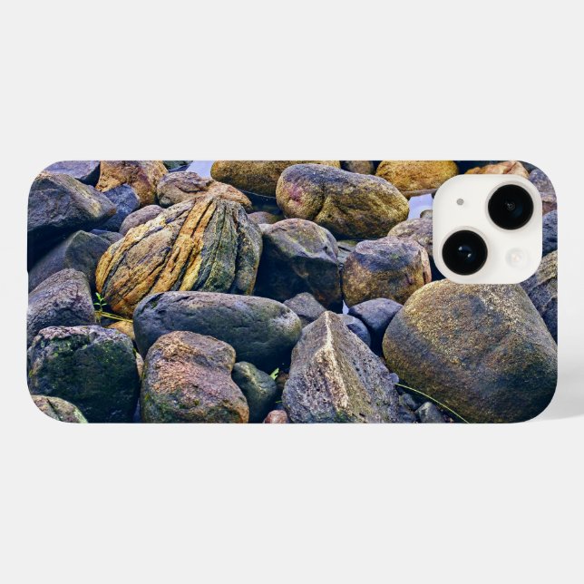 Funda De Case-Mate Para iPhone Rocas coloridas    (Reverso  (Horizontal))