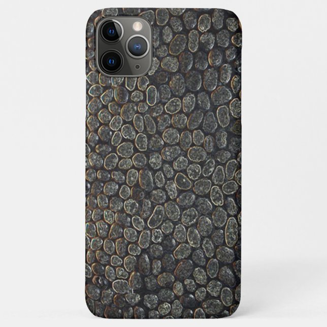 Funda De Case-Mate Para iPhone Rocas de piedras de guijarros oscuros (Reverso)