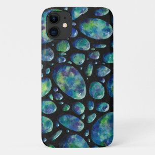 Funda Para iPhone 11 Rocas turquesas en arte original espacial
