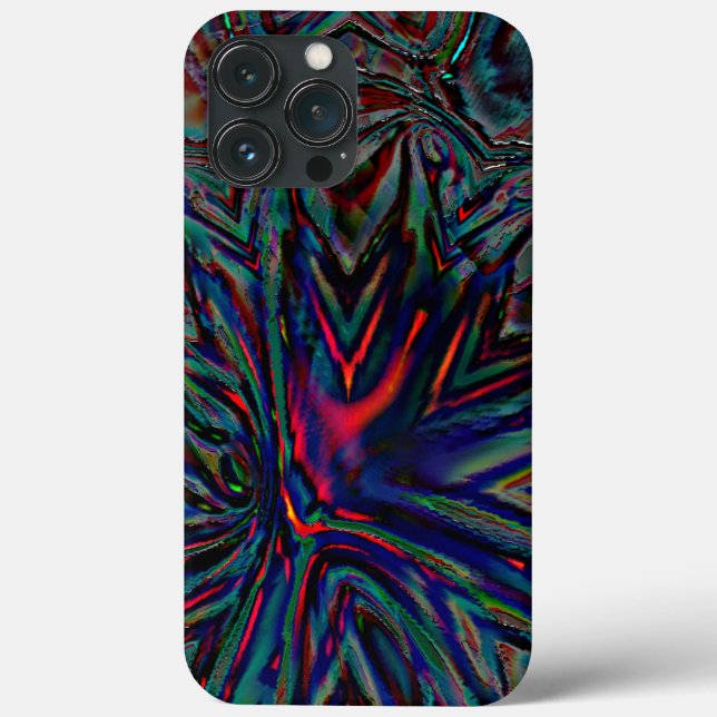 Funda De Case-Mate Para iPhone Rocioso digital oscuro y golpes grabado en relieve (Reverso )