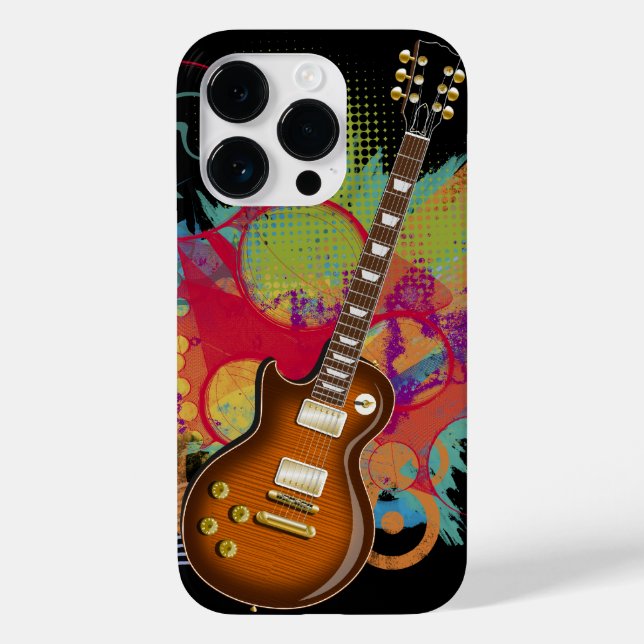 Funda De Case-Mate Para iPhone Rock Guitar Grunge (Reverso )
