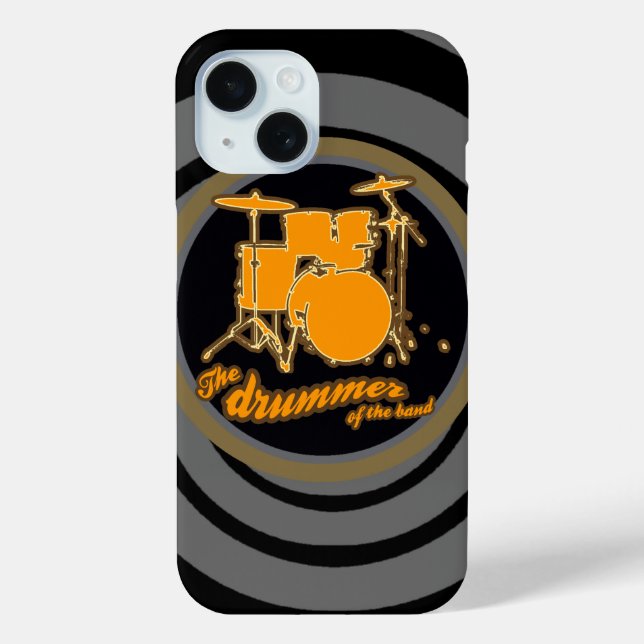Funda De Case-Mate Para iPhone rock & roll ~ el baterista (Reverso )