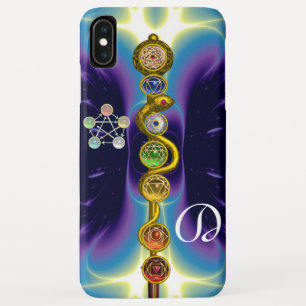 FUNDA PARA iPhone XS MAX ROD ASCLEPIUS 7 CHAKRAS,YOGA ,ENERGÍA ESPIRITUAL