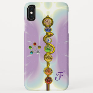 FUNDA PARA iPhone XS MAX ROD DE ASCLEPIUS 7 CHAKRAS,YOGA ,ENERGÍA ESPIRITUA