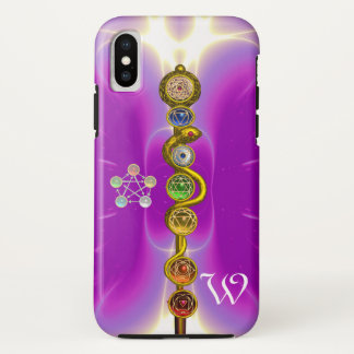 FUNDA PARA iPhone XS ROD DE ASCLEPIUS 7 CHAKRAS,YOGA ,ENERGÍA ESPIRITUA