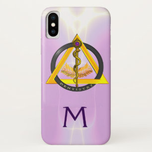 FUNDA PARA iPhone X ROD DE ASCLEPIUS DENTISTRY MONOGRAM