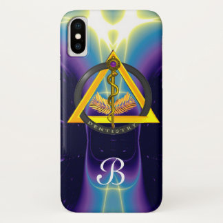FUNDA PARA iPhone X ROD DE ASCLEPIUS DENTISTRY MONOGRAM
