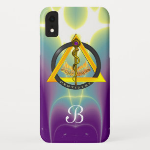 FUNDA PARA iPhone XR ROD DE ASCLEPIUS DENTISTRY MONOGRAM
